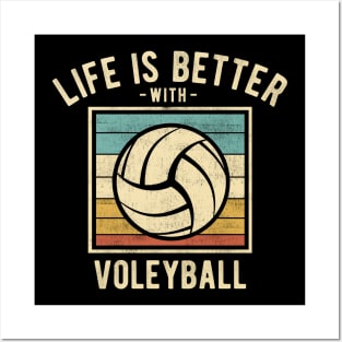 Volleyball Sayings -  Retro Funny Volleyball Lovers Gift Posters and Art